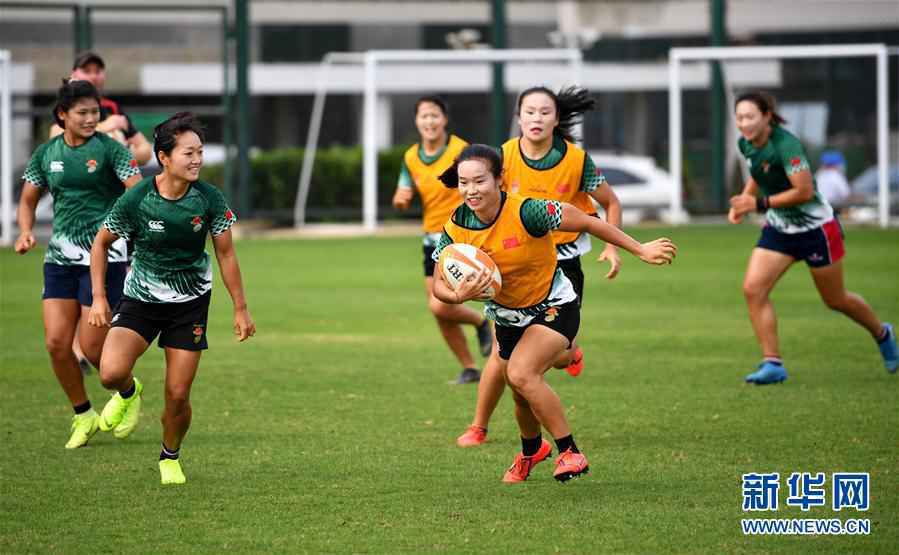 （体育）（7）橄榄球——中国女子七人制橄榄球队在海口集训